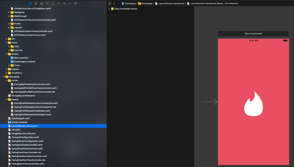 dating app launch screen