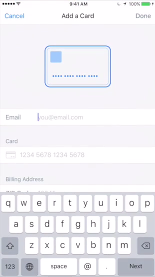 adding the card button