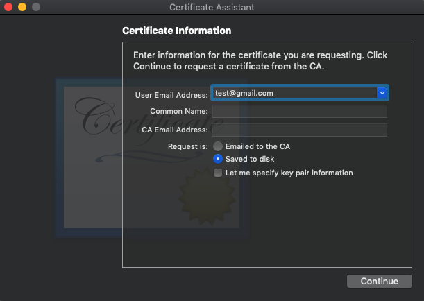 Generate an APNs certificate