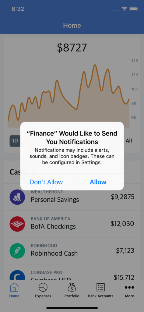 mobile finance app template