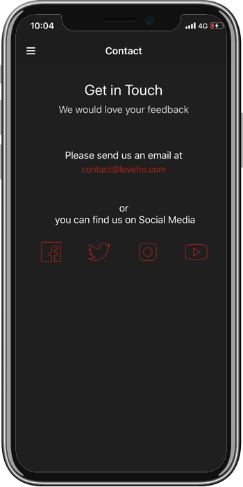 radio-app-template-contact-us-screen-red