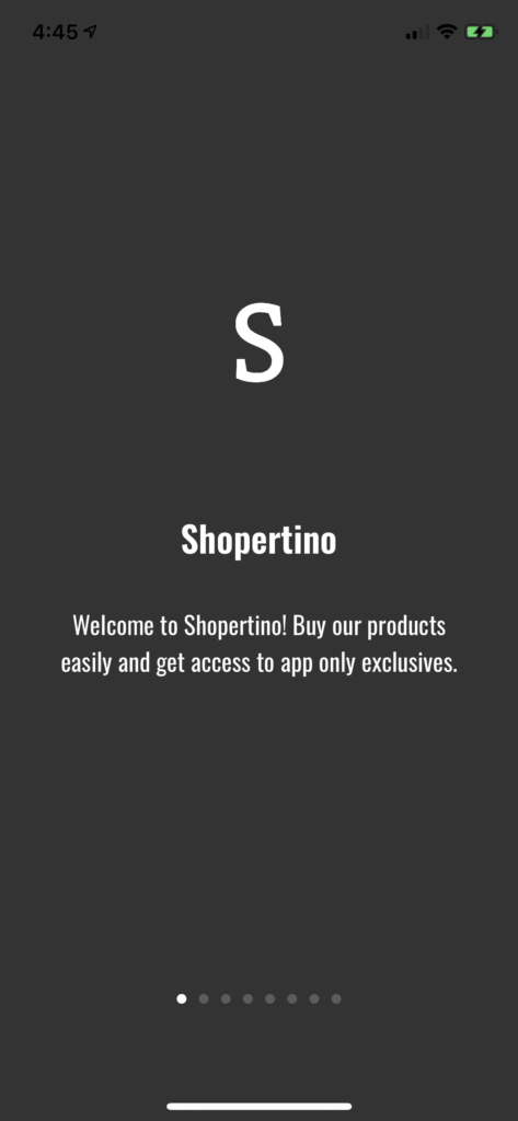 shopping app design template