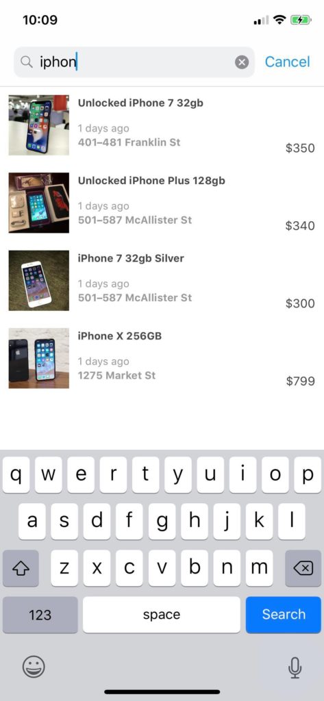 classifieds marketplace ios app template backend search listings firebase