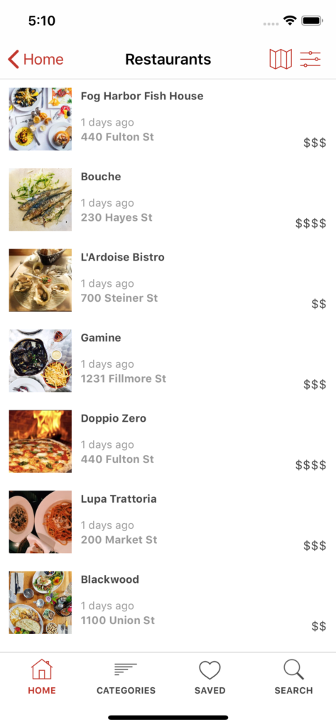restaurant locator iPhone app template app design swift backend yelp clone foursquare