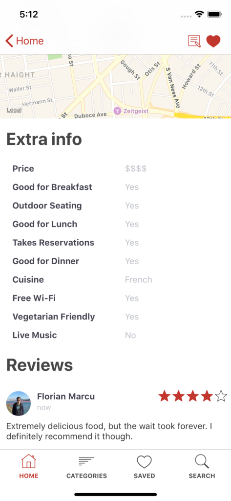 restaurant finder iPhone app template app design swift backend yelp clone foursquare