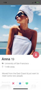 dating profile iOS design