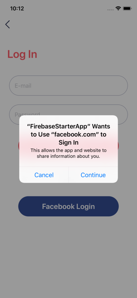 firebase facebook swift
