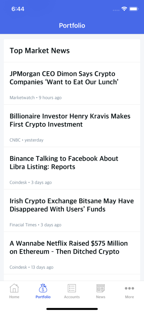 market news app template